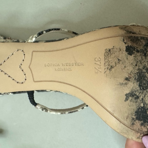 Sophia Webster Snakeskin Strappy Heels – Size 7.5, Ultra Chic Design - Picture 8 of 14